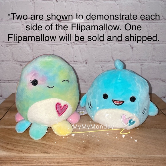 Opal and Rey Squishmallow 5" Valentines Flip - Picture 2 of 8